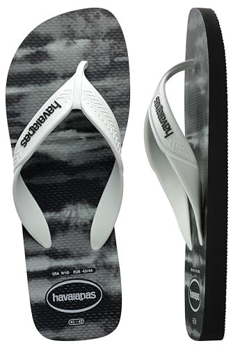 Havaianas Herren Surf Flip Flops, Schwarz Weiß Schwarz Schwarz, 43/44 EU von Havaianas