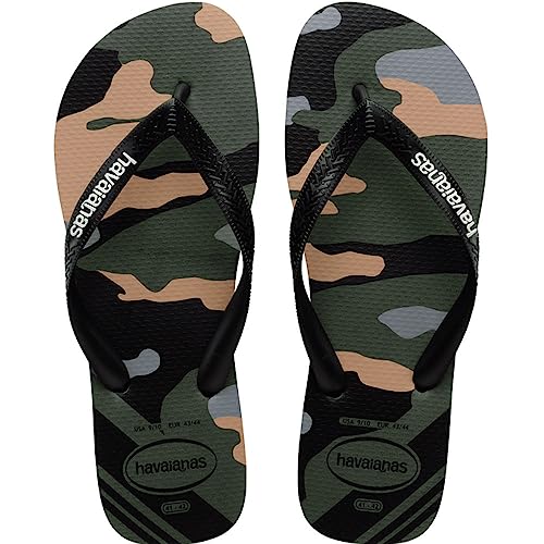 Havaianas Herren Top Camu Flip-Flop, Grün Olive/Schwarz, 43/44 EU, Grün Oliv Schwarz, 43/44 EU von Havaianas