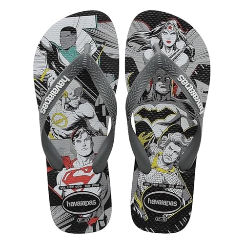 Havaianas - Top Heróis DC, Bequeme, Robuste und Leichte Badelatschen mit Helden- und Schurken-Sohlen, Unisex Erwachsene, Grau Schwarz Graphit, 39/40 EU Havaianas - Top Heróis DC, Bequeme, Robuste und Leichte Badelatschen mit Helden- und Schurken-Sohlen, Unisex Erwachsene, Grau Schwarz Graphit, 39/40 EU von Havaianas