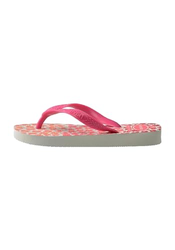 Havaianas Flores Flip-Flops für Mädchen, Weiß Rosa Flux, 2 UK Child von Havaianas