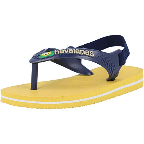 Havaianas Jungen Unisex Kinder Baby Brasil Logo II Flipflop, Gold Yellow, 21 EU von Havaianas