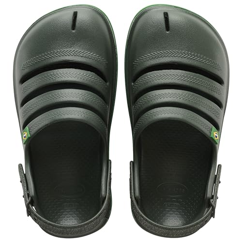 Havaianas Jungen Unisex Kinder Clog Brasil Sandale, Grün, 2 UK Child, grün, 2 UK Child von Havaianas