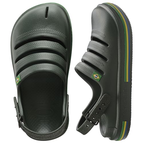 Havaianas Jungen Unisex-Kinder Clog Brasil Sandale, Grün, 31/32 EU, grün, 12/13 UK Child von Havaianas