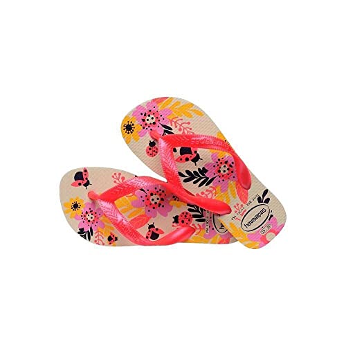 Havaianas Unisex Kinder Flipflop Kids Flores, Beige, 27/28 EU von Havaianas