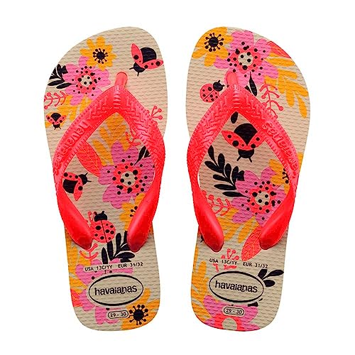 Havaianas Unisex Kinder Flipflop Kids Flores, Beige, 29/30 EU von Havaianas