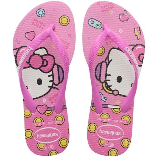 Havaianas – Slim Hello Kitty, bequeme, strapazierfähige und leichte Badelatschen, Hello Kitty-Aufdruck, rutschfeste Sohle, Mädchen von Havaianas