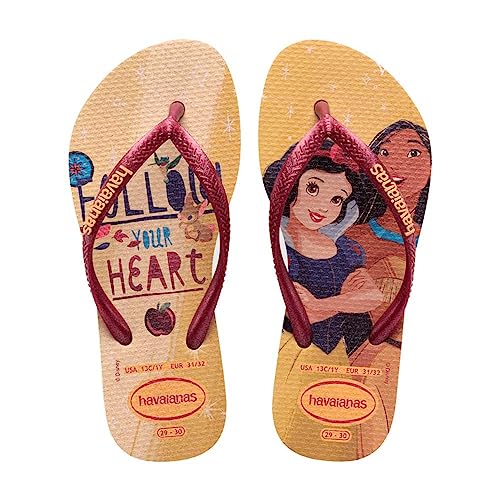 Havaianas Kids Slim Princess Golden Flip-Flop, 8/9 UK Child, goldfarben, 28 EU von Havaianas