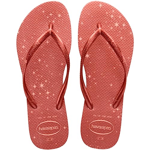 Havaianas Slim Gloss Flip Flops Unisex Kinder, Ballet Rose/Golden Blush, 25/26 EU von Havaianas