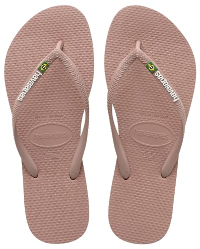 Havaianas Mädchen Slim Brasil Logo (Mini Me) Flipflop, Lila (Green Dew) von Havaianas