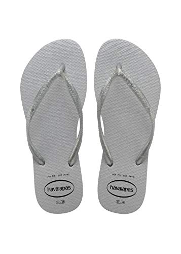 Havaianas Mädchen Slim Glitter Gloss Flip flops, Eisgrau 25/26 EU von Havaianas