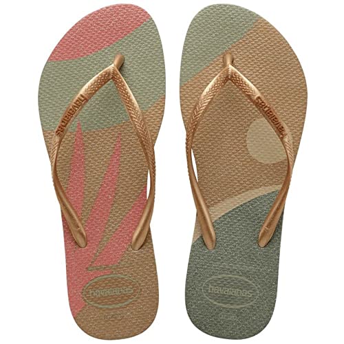 Havaianas Mädchen Slim Palette Glow Flip-Flop, Sandgrau Golden von Havaianas