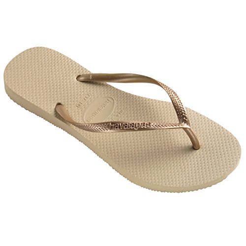 Havaianas Girls Slim (Mini Me), Sand Grey/Light Golden, UK child 8 von Havaianas