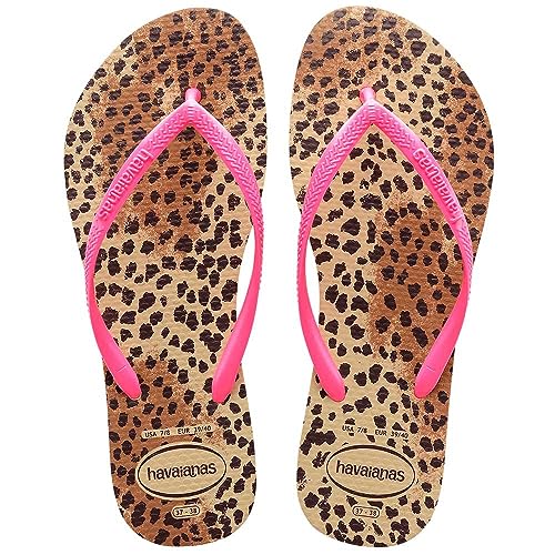 Havaianas Slim Animals, Flipflop, Sand Grey/Pink, von Havaianas