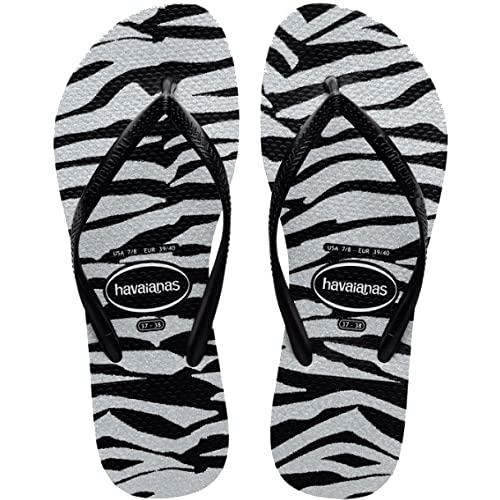 Havaianas Slim Animals Glitter Black Black 39/40 von Havaianas