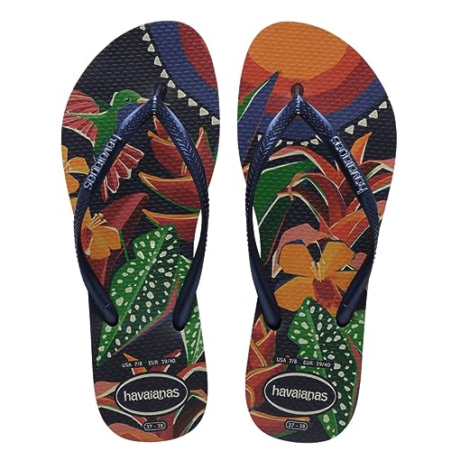 Havaianas Slim Tropical Flip Flops, navy, 35/36 EU von Havaianas