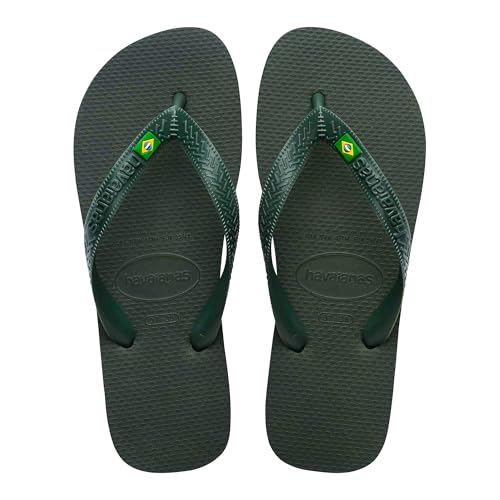 Havaianas - Top Brasil, Bequeme, Robuste und Leichte Badelatschen, mit Rutschfesten Sohlen, Brasilien-Flagge auf den Riemen, Unisex Erwachsene Havaianas - Top Brasil, Bequeme, Robuste und Leichte Badelatschen, mit Rutschfesten Sohlen, Brasilien-Flagge auf den Riemen, Unisex Erwachsene von Havaianas