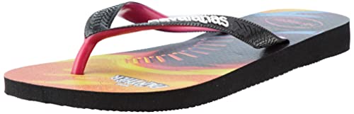 Havaianas Top Marvel Flip Flops Unisex, Schwarz/Rosa Elektrisch, 37/38 EU von Havaianas