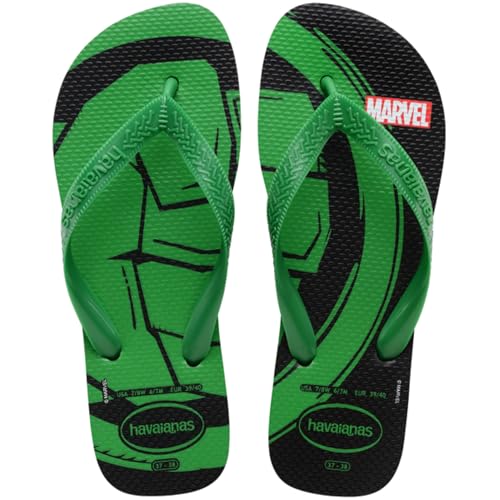 Havaianas – Top Marvel Logomania, bequeme, leichte und strapazierfähige Flip-Flops mit Aufdruck der legendären Marvel-Superhelden, Herren von Havaianas