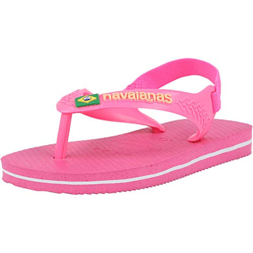 Havaianas Unisex Baby Brasil Logo II Flipflop, Rosa Fluss, 25/26 EU von Havaianas