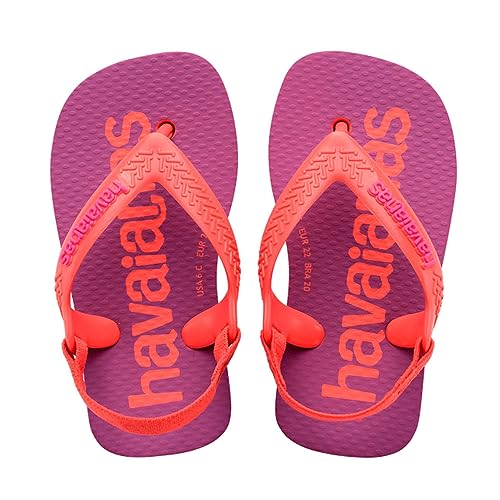 Havaianas Unisex Baby Logomania Flipflop, 4145795, Rosa (Salmon), 17/18 von Havaianas