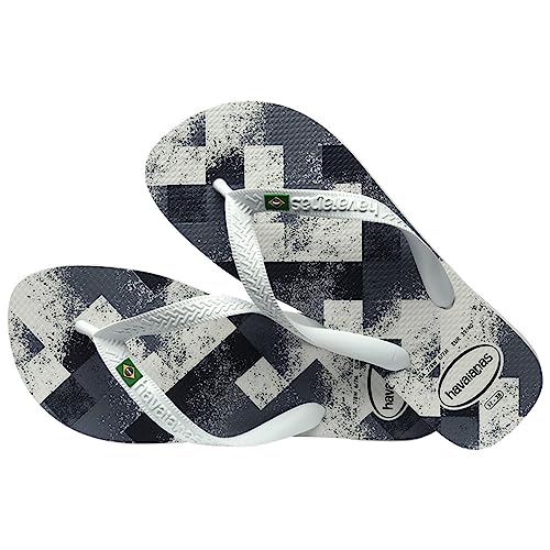 Havaianas Unisex Brasil Fresh Flip-Flop, Weiß, Weiß, Grau, 43/44 EU von Havaianas