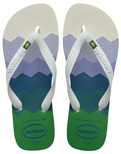 Havaianas Unisex Brasil Fresh Flip-Flop, Weiß/Weiß/Weiß, 43/44 EU, weiß, 43/44 EU von Havaianas