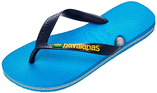 Havaianas Unisex Brasil Logo Flip Flops, Turquoise, 39/40 EU von Havaianas