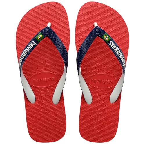 Havaianas Brasil Mix Unisex-Erwachsene Flip Flops, rubinrot, 35/36 EU von Havaianas