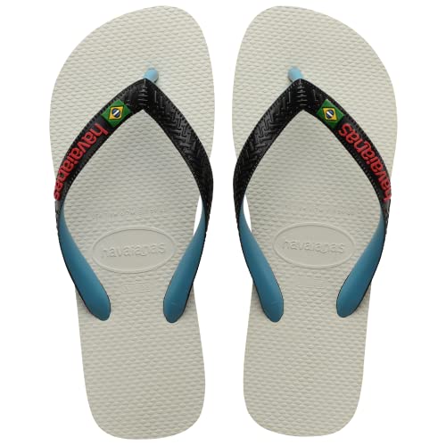 Havaianas Brasil Mix Unisex-Erwachsene Flip Flops, weiß/schwarz, 40 EU von Havaianas