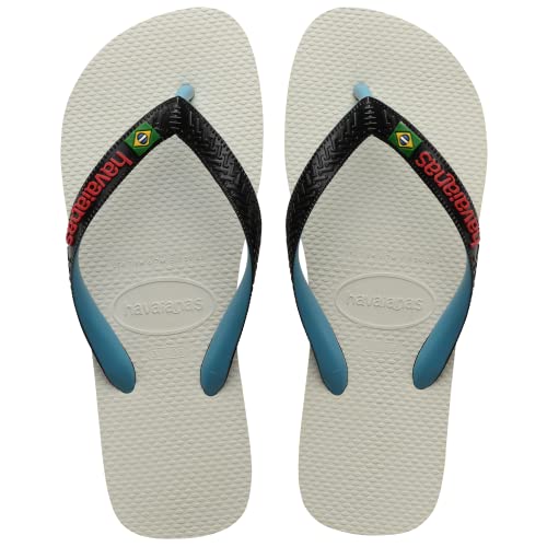 Havaianas Brasil Mix Unisex-Erwachsene Flip Flops, weiß/schwarz, 39/40 EU von Havaianas