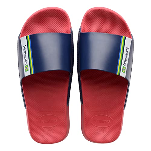 Havaianas Unisex Brasil Slide Sandal, rot, 6/7 UK von Havaianas