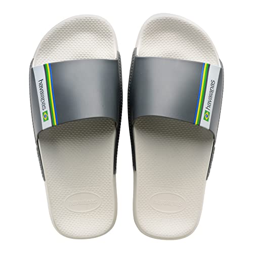 Havaianas Unisex Brasil Slide Sandal, weiß, 35/36 EU von Havaianas