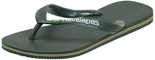 Havaianas Unisex Brasil Logo Zehentrenner, Green Olive, 37/38 EU von Havaianas