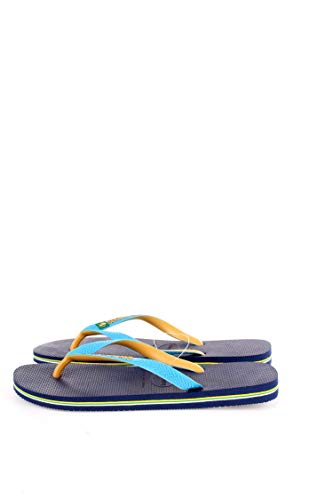 Havaianas Unisex Brasil Mix Flip flops, Marineblau / Türkis / Verbranntes Gelb 39/40 EU von Havaianas