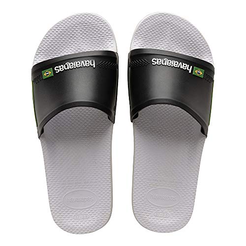 Havaianas Unisex Slide Brasil Slides, Weiß Schwarz 33/34 EU von Havaianas