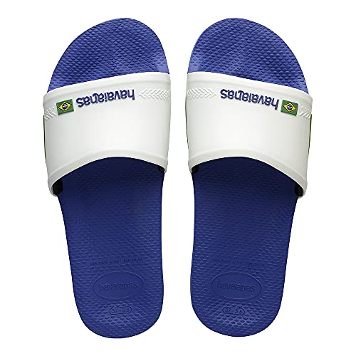 Havaianas Unisex Slide Brasil Slides, Marine Blau / Weiß (Herstellergröße 35/36) 37/38 EU von Havaianas