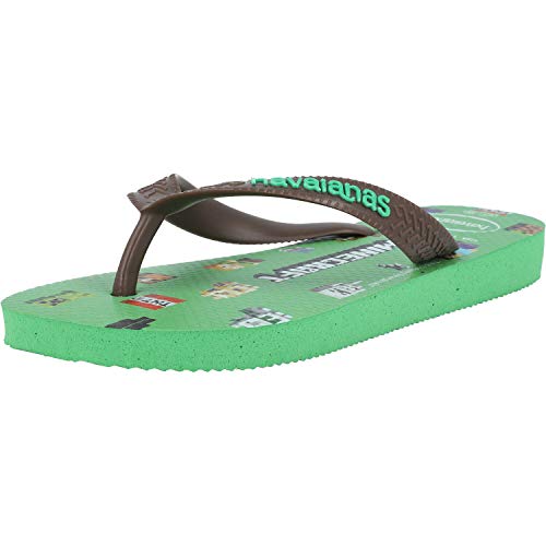 Havaianas Unisex Kinder Baby Minecraft Flipflop,Blattgrün,25/26 EU von Havaianas