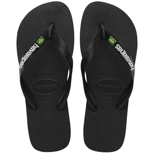 Havaianas Unisex Kinder Brasil Logo (Mini Me) Zehentrenner, Schwarz, 31/32 EU von Havaianas