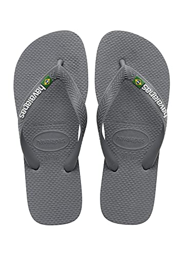 Havaianas Unisex Kinder Brasil Logo (Mini Me) Zehentrenner, Steel Grey Steel Grey, 23/24 EU von Havaianas