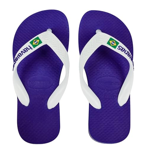 Havaianas Unisex Kinder Brasil Logo Zehentrenner, Blau Navy Blue, 27/28 EU von Havaianas