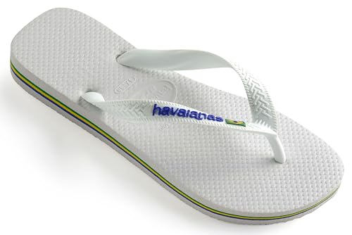 Havaianas Unisex-Kinder Brasil Logo Zehentrenner, Weiß Blau, 29/30 EU von Havaianas