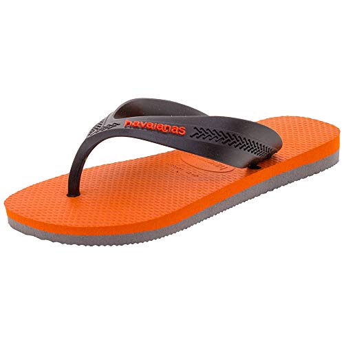 Havaianas Unisex-Kinder Kids Max Zehentrenner, Grey (Steel Grey/Neon Orange), 27/28 EU von Havaianas