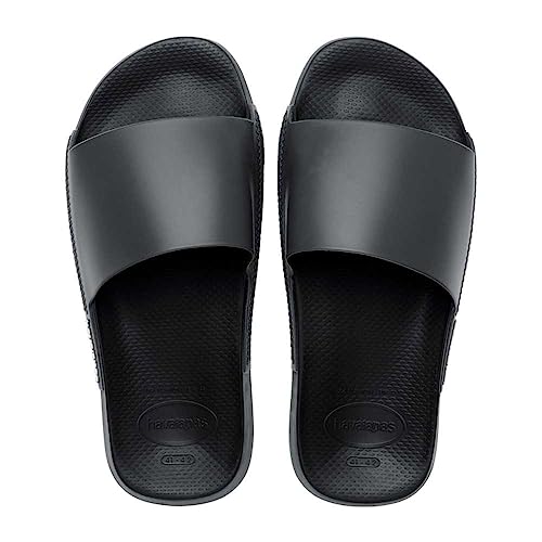 Havaianas Unisex Slide Classic Metallic Flip-Flop, Schwarz, 45/46 von Havaianas