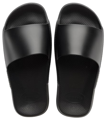 Havaianas Unisex Slide Classic Sandale, Schwarz/Schwarz, 45/46 EU, Schwarz, 11/12 UK Wide von Havaianas