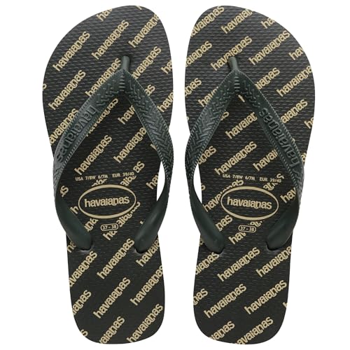Havaianas Unisex Top Logomania Essential Flipflop, Green Olive von Havaianas