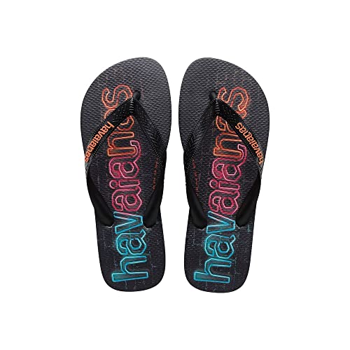 Havaianas Unisex Top Logomania Print Flip flops, Neuer Graphit 33/34 EU von Havaianas