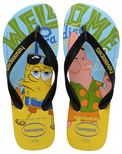 Havaianas Top Spongebob, Flip Flop Unisex Adults, weiß/schwarz, 7.5/8 UK von Havaianas
