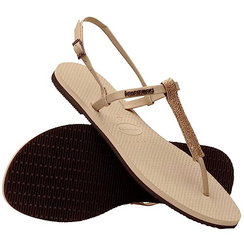 Havaianas You Rio Sandalen/Sandaletten Damen Beige/Gold - 41 - Sandalen/Sandaletten Shoes von Havaianas