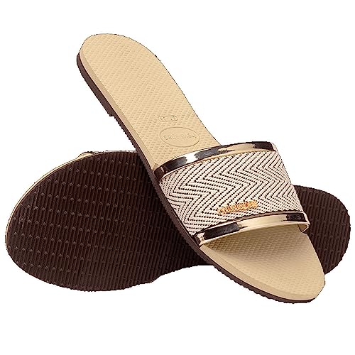 Havaianas You Trancoso Premium Pantoletten/Clogs Damen Beige - 33/34 - Pantoffel Shoes von Havaianas