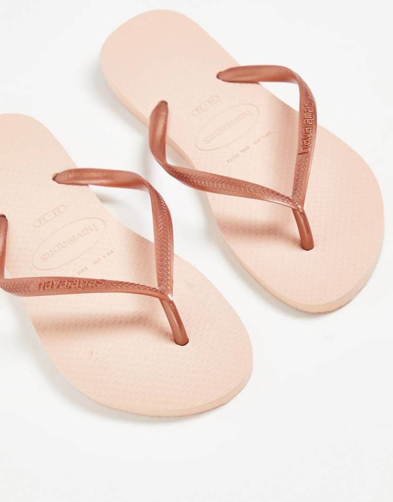 Havaianas - Zehenstegsandalen in Ballet-Rosa-Gold von Havaianas